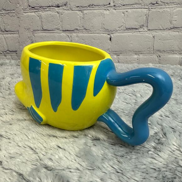Disney The Little Mermaid Flounder Coffee Cup 20oz Ceramic Mug - Picture 6 of 8